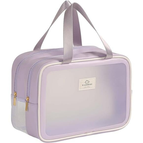 Large travel toiletry bag waterproof makeup organizer with wet dry separation po - Picture 7 of 7